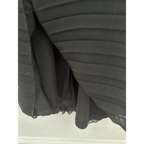 Sam Edelman Womens Midi Dress 4 Black Chiffon Pleated Going Out Goth Witchy READ - Picture 8 of 16